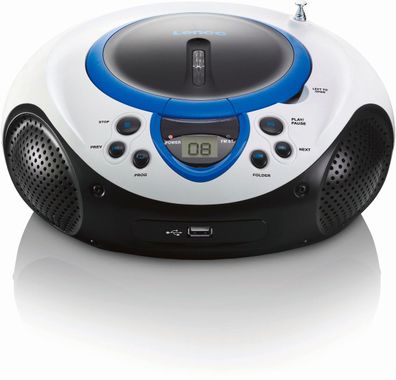 Lenco SCD-38 USB CD-Radio mit MP3, USB (Blau)