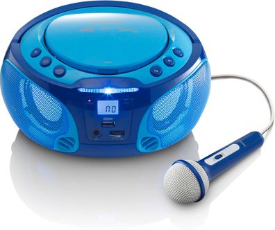 Lenco SCD-650BU CD-Radio m. MP3, USB, Lichteffekt, Mikro(Blau)