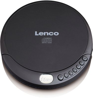 Lenco CD-010 CD Player/ Discman mit Ladefunktion (Schwarz)