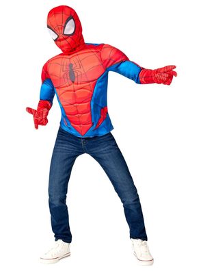 Rubies 40330 - Spider-Man Kostüm Set, 3 tlg. Marvel Avengers - ca. 7-10 Jahre