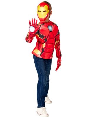 Rubies 40331 - Iron Man Kostüm Set, 3 tlg. Marvel Avengers - ca. 7-10 Jahre