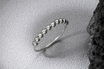 925 Sterling Silber Anti Stress Ring Kügelchen Perlen