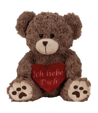 Teddybär Plüschtier 25 cm Bär mit Herz Ich liebe Dich Kuscheltier Teddy