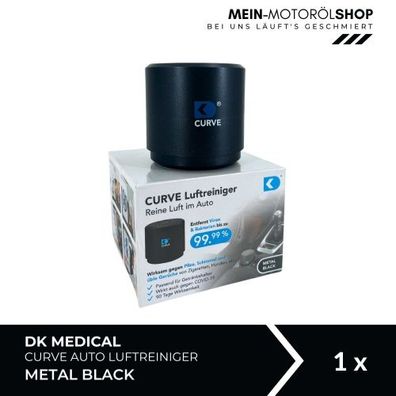DK medical® CURVE Auto Luftreiniger Metal Black