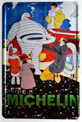Top-Blechschild, 20 x 30 cm, Michelin - Männchen, Bibendum, neu & ovp