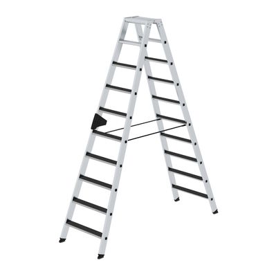 Stufen-Stehleiter beidseitig begehbar mit clip-step R13 2x10 Stufen