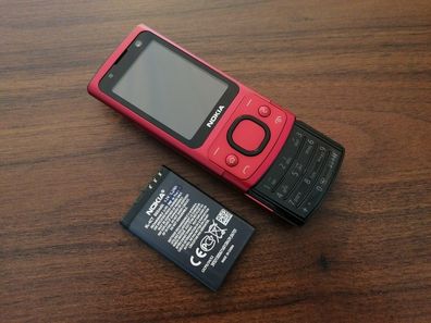 Nokia 6700 slide Rot / red - simlockfrei + topp + WIE NEU