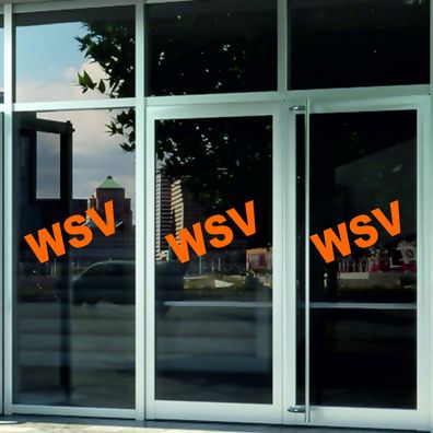 3 Aufkleber Schriftzug „WSV“ Winterschlussverkauf Schlussverkauf Schaufenster