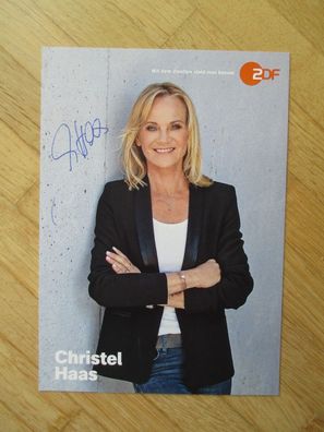 ZDF Leiterin Landesstudio Rheinland-Pfalz Christel Haas - handsigniertes Autogramm!!!