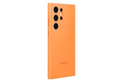 Samsung Silicone Case für Galaxy S23 Ultra, Orange