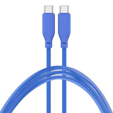 4Smarts USB-C / USB-C Silikon-Kabel High Flex 60W 1,5m blau