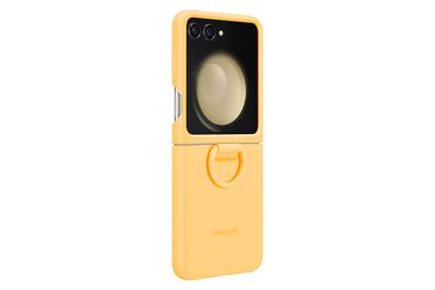 Samsung Silicone Case with Ring für Galaxy Flip5, Apricot