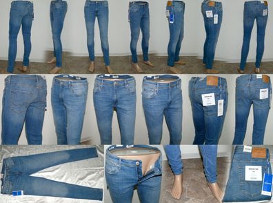 Jack & Jones TOM ORG AM815 SPRAY ON Slim Fit Jeans Stretch W30 bis W36 L34 Blau