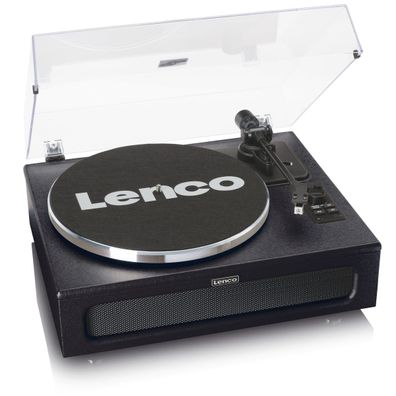 Lenco LS-430BK Plattenspieler mit 4 Lautsprechern, BT
