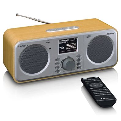 Lenco DIR-141WD Stereo internet Radio mit DAB + , FM (Holz)