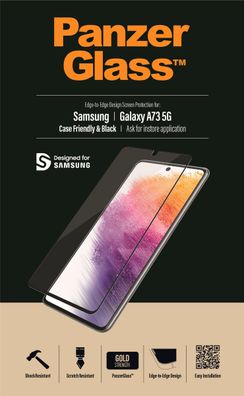 PanzerGlass E2E Samsung Galaxy A73 5G CF, black, antibakter