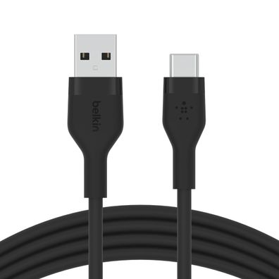 Belkin Flex USB-A/ USB-C Silikon-Kabel, 1m, schwarz