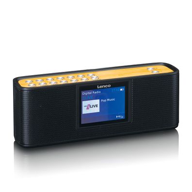 Lenco PDR-045BK DAB + -Radio mit Bluetooth 5.0, schwarz