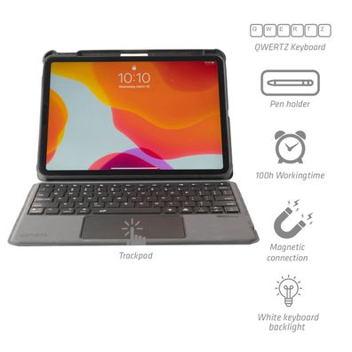 4Smarts Tastatur Case Solid Pro für Apple iPad 10.2, QWERTZ