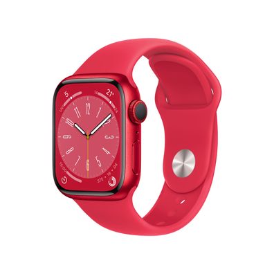 Apple Watch 8 Cell 41mm (PRODUCT)RED Alu Sport Band red