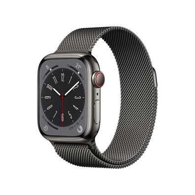 Apple Watch 8 Cell 41mm Graphite Steel Milanese Loop Graphite