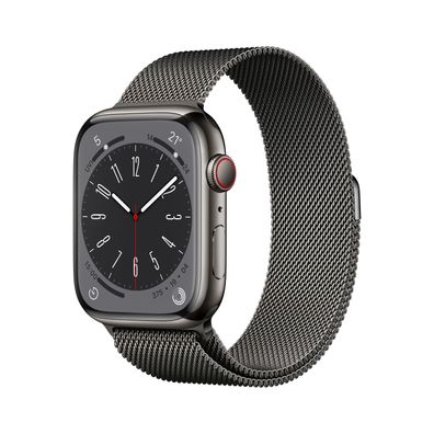 Apple Watch 8 Cell 45mm Graphite Steel Milanese Loop Graphite