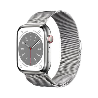 Apple Watch 8 Cell 45mm Silver Steel Milanese Loop Silver