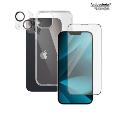 PanzerGlass f. iPhone 14 Plus, Bundle Clear Glass + Case