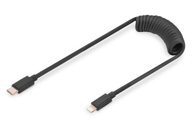 Digitus USB 2.0 - USB - C auf Lightning Spiralkabel