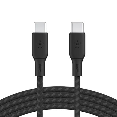 Belkin BOOST CHARGE USB-C/ USB-C Kabel, bis 100 W, 2m, schwarz
