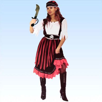 Piratin Gr. XL Kostüm Piratenkostüm Faschingskostüm Karneval Seeräuberin