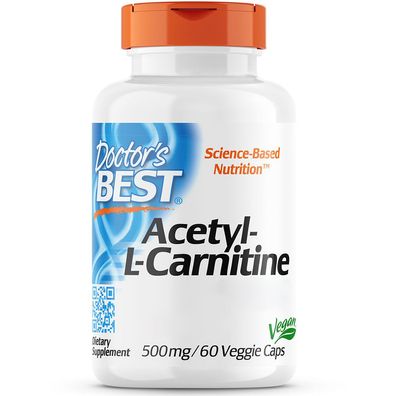 Doctor's Best, Acetyl-L-Carnitine with Biosint, 500mg, 60 Veg. Kapseln