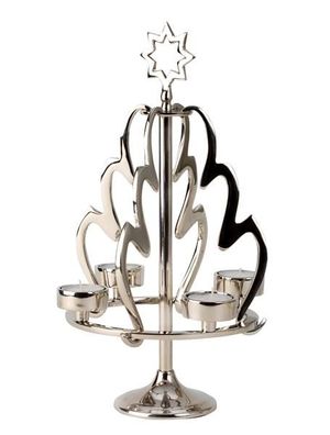 Tannenbaum 36 cm aus Metall mit 4 Teelichthaltern Weihnachtsdeko