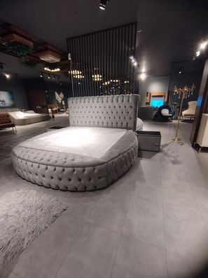 Schlafzimmer Set Bett + 2x Nachttische + Kommode Design Möbel 4 tlg. Neu