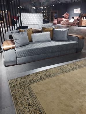 Schlafsofa Luxus Designer Sofa 3 Sitzer Möbel Polster Textil Couchen Neu
