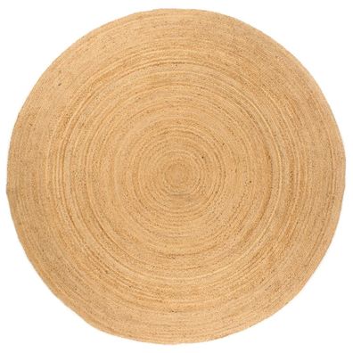 vidaXL Teppich Jute Geflochten 240 cm Rund