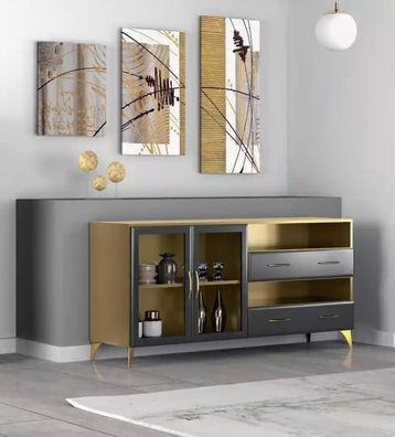Sideboard Luxus schaukelnd Modern Wohnzimmer Kommoden Holz Kommode