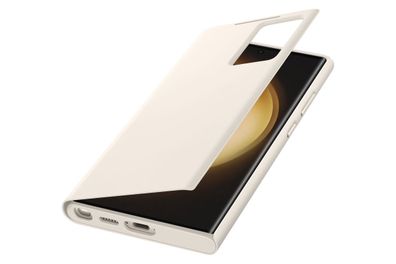 Samsung Smart View Wallet Case für Galaxy S23 Ultra, Cream