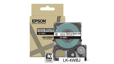 Epson Matte Tape - Weiß matt / Schrift Schwarz 12 mm