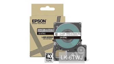 Epson Matte Tape - Transparent matt / Schrift Weiß 24 mm