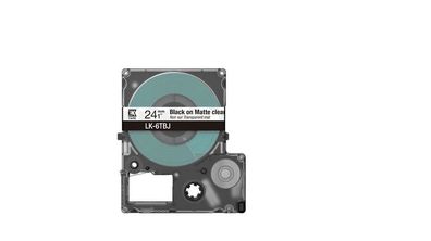 Epson Matte Tape - Transparent matt / Schrift Schwarz 24 mm