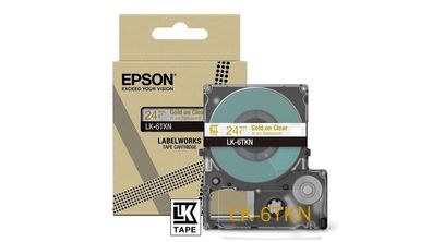 Epson Gift Tape - Transparent / Schrift Gold 24mm