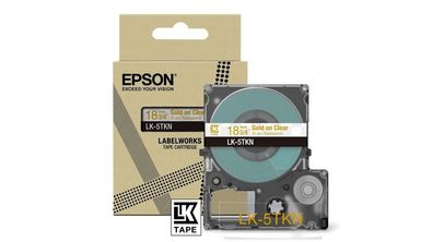 Epson Gift Tape - Transparent / Schrift Gold 18 mm