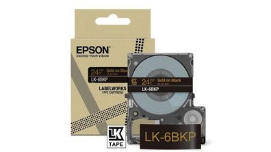 Epson Gift Tape - Schwarz / Schrift Gold 24mm