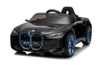 BMW i4 Elektro-Kinderauto Kinderfahrzeug Elektrofahrzeug Sportwagen Bluetooth Schwarz