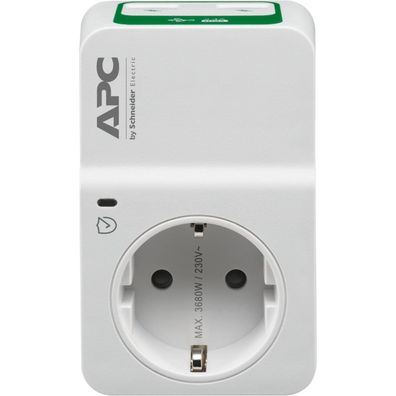 APC Essential SurgeArrest 1 Outlet 230V 2 Port USB Charger