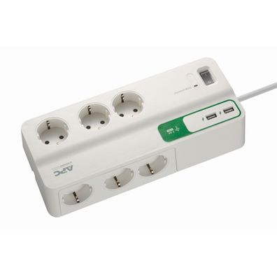 APC Essential SurgeArrest 6 outlets 5V,2.4A 2 port USB charger