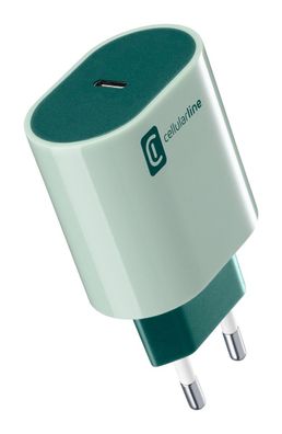 cellularline usb-c charger pd 20w green