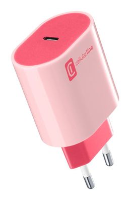 cellularline usb-c charger pd 20w red