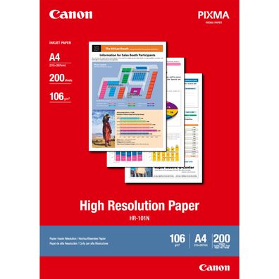 Canon Hochauflösendes Papier HR-101 N (200 Blatt - 210x 297mm)